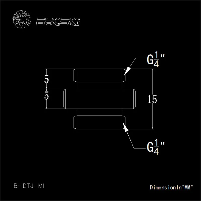 Bykski G1/4 ''Двойная внешняя резьба мини-фитинг бутик Алмазный Узор двойной мужской разъем несколько цветов B-DTJ-MI