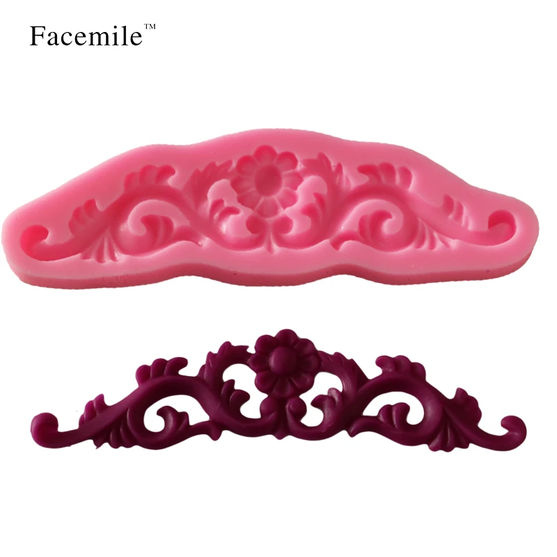 Facemile 12 шт Ретро Кружева цветок помадка Силиконовая Форма Sugarcraft свадебный торт