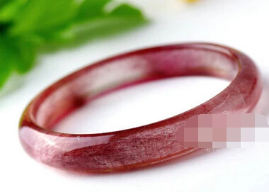 

huij 001671 Natural Brazil Red Rutilated Quartz Crystal Bangle Inner Diameter AAA