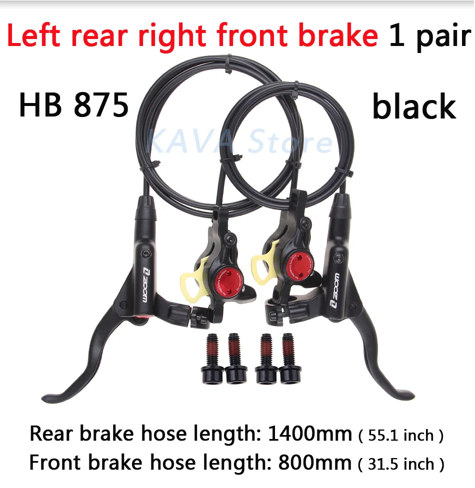 ZOOM HB 875 Гидравлический тормозной рычаг передний 800/задний 1400 мм для горного велосипеда MTB дисковый тормозной зажим тормозные колодки Горячая Распродажа