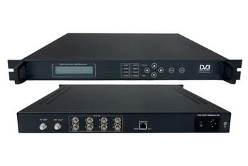 

8*ASI to 4QAM Modulator with MUX-Scrambler8*ASI IN,4*DVB-C RF out 8M cache, anti-burst stream sc-4174