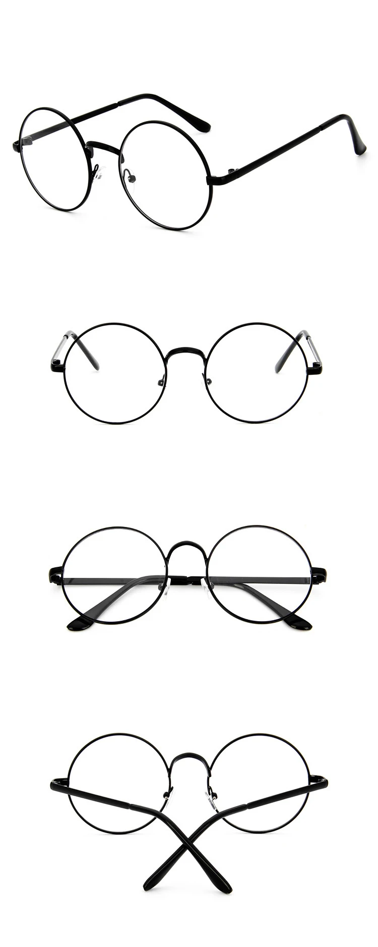 Zeontaat, черная круглая оправа для очков, прозрачные линзы, круглые очки, оправа для оптических очков, прозрачная оправа