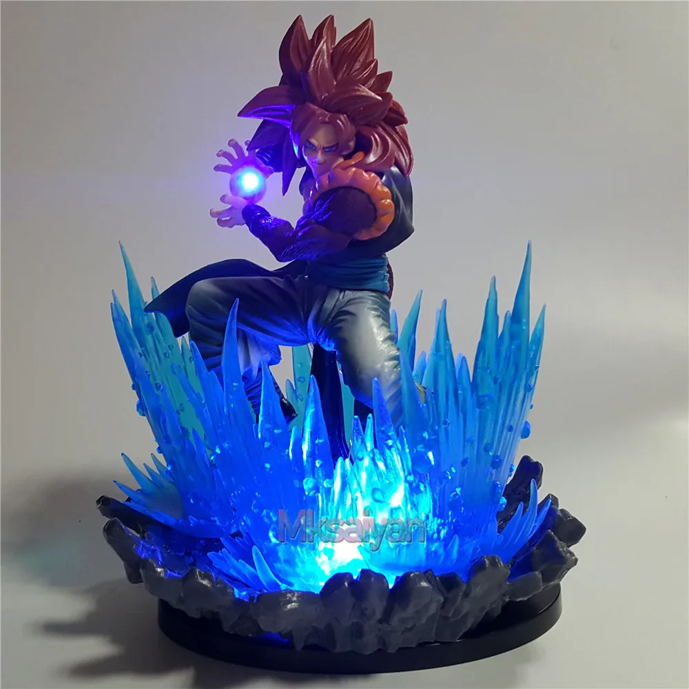 Dragon Ball Z фигурку Gogeta Супер Saiyan 4 Мощность эффект DIY светодиодный свет набор игрушек Dragon Ball Супер Gogeta Гоку фигурка виджиты