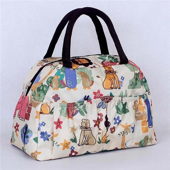 Портативная изолированная сумка для обеда с рисунком, Термосумка для еды, сумки для обеда, сумки для женщин, сумка-холодильник для хранения Bento Totes bolsa termica - Цвет: A