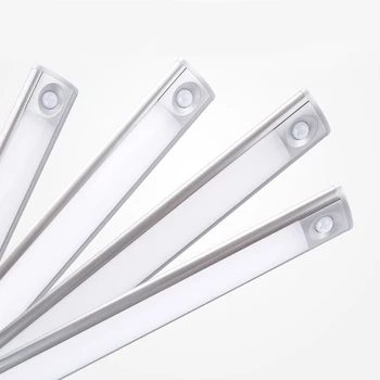

LED Motion Sensor Night Light USB Rechargeable for Wardrobe Cabinet Kitchen Corridor Dropshipping