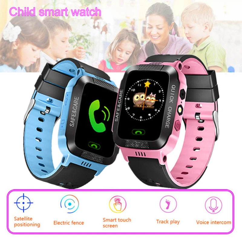 

Kids Smart Watch Waterproof GPS Child's Watch Wearable Device Flashlight SIM Card Compatible Android Children's Smart Watch