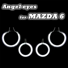 4 шт. CCFL ангельские глазки комплект Halo светильник 03-07 dzda6 CCFL ангельские глазки фары отличное Ultrabright освещение CCFL ангельские глазки