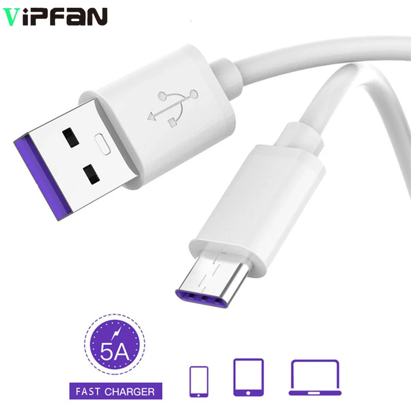 

USB Type C Cable 5A Fast Charging Type-C PVC USB Cable For Samsung S9 S8 Note 9 8 Huawei Xiaomi Redmi Note 7 USB C Data Cord