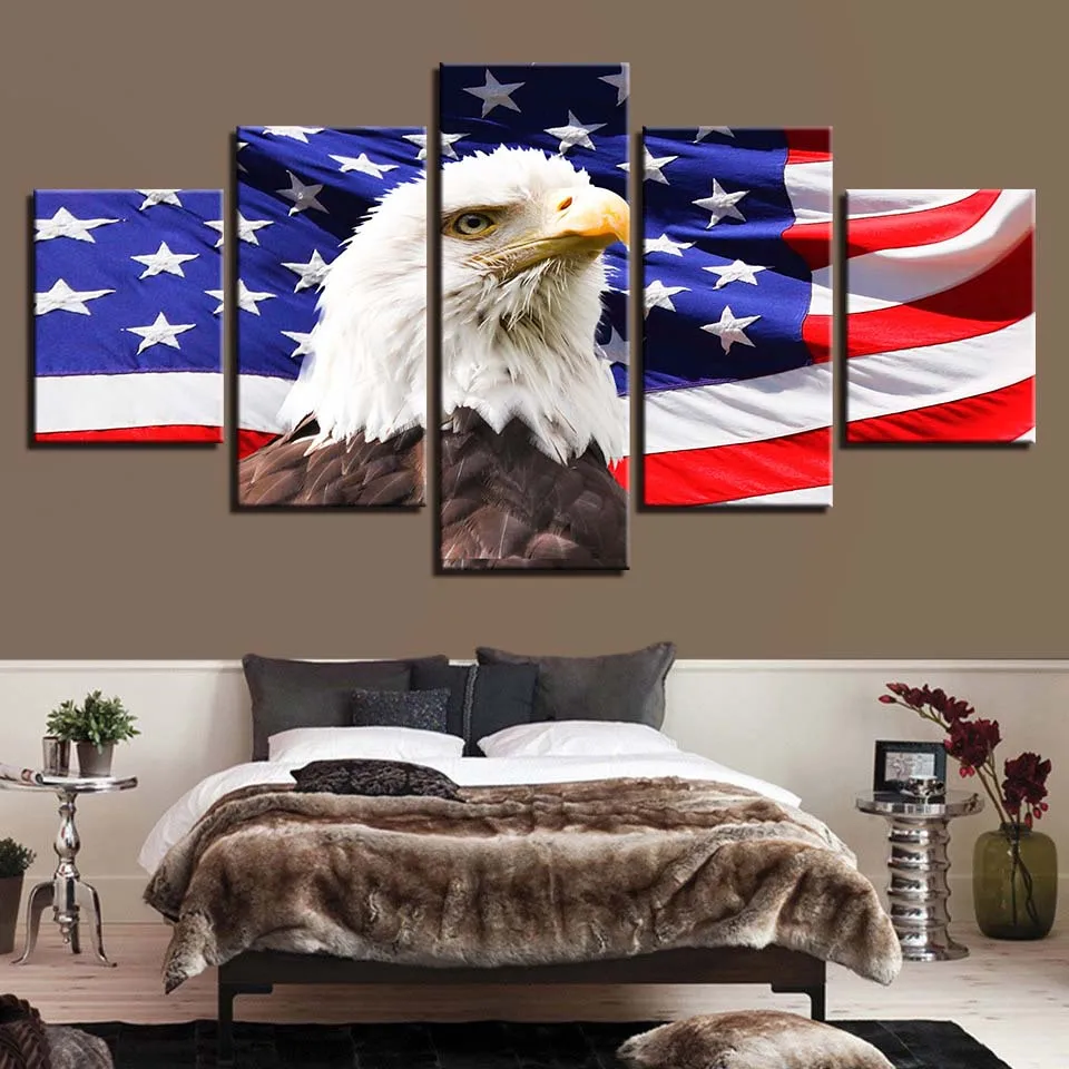 Bald eagles 5PCS HD Canvas Print Home Decor Picture Room Wall Art Paintings