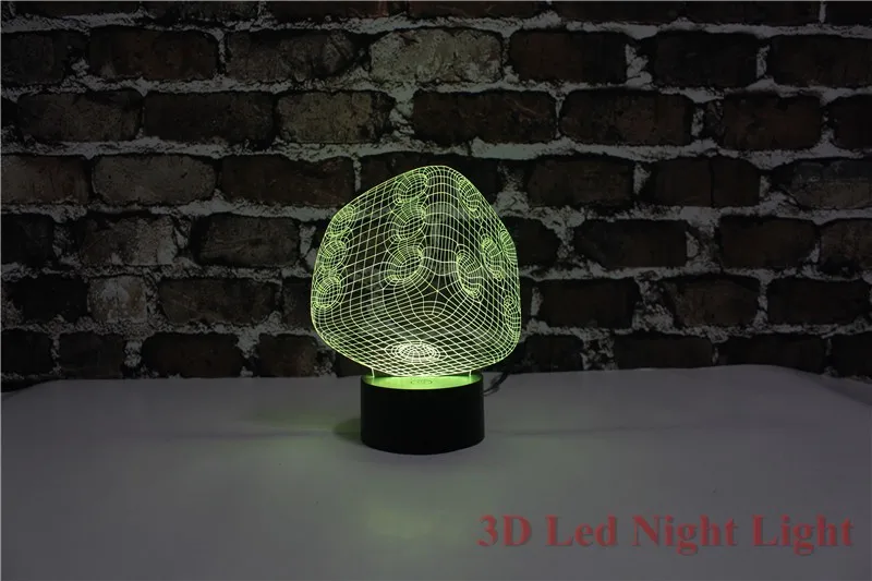 Новое поступление 3D LED Игральная кость Night Lite 7 цветов Сменные мультфильм детская комната Nite огни yjm-2847