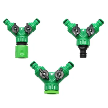 

Irrigation Y-Type Valve Garden water Tap Adapter Greenhouse Watering Irrigation Valve Splitter Pipe Switch Quick connector 2 Set