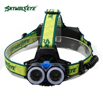 

SKYWOLFEYE USB Rechargeable Headlight High Bright Led T6 Aluminum Alloy Flashlight 18650 Camping Fishing Cycling Torch Power