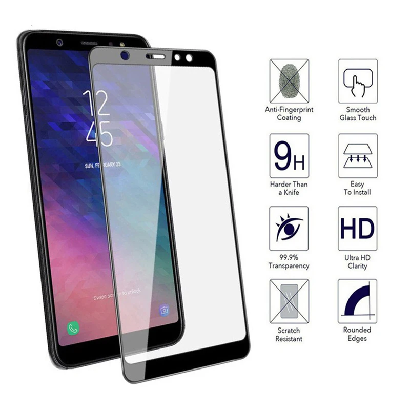 Защитное стекло 9D для Samsung A6 2018 на Galaxy Plus J6 A J 6 6A 6J защиты экрана защитная