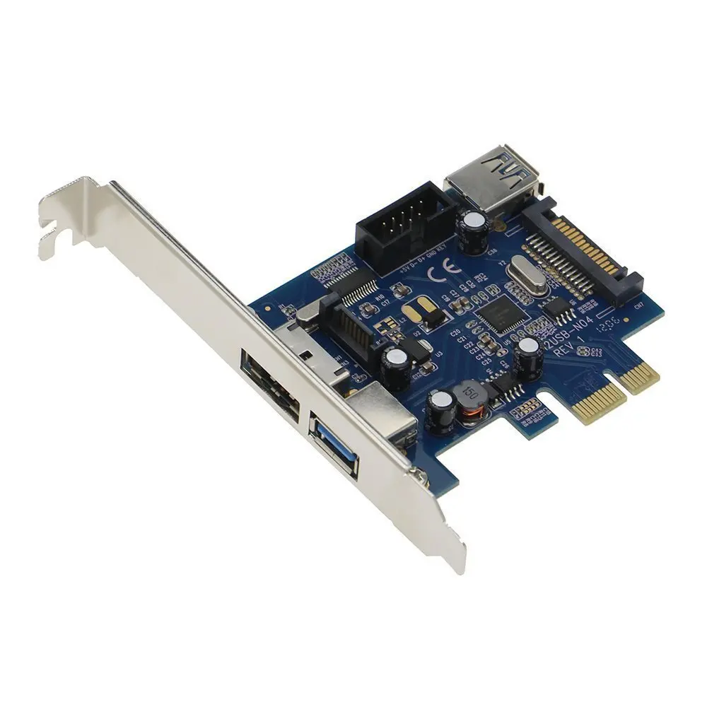 Tomada de Energia Cartão com 15pin Porta Externa Esata Interno 3.0 9pin Encabeçamento Pcie Sata Nec – Renesas up Usb3.0 Usb