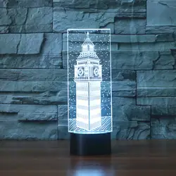 3D led Биг Бен визуальный ночник красочные вывеска Лондонское здание Элизабет башня настольная лампа украшения в спальню освещение