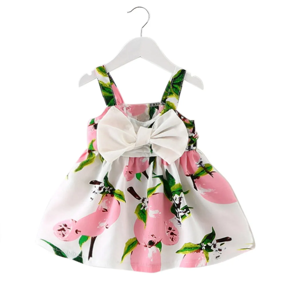2019 летние платья для девочек Vestidos без рукавов хлопковая детская одежда