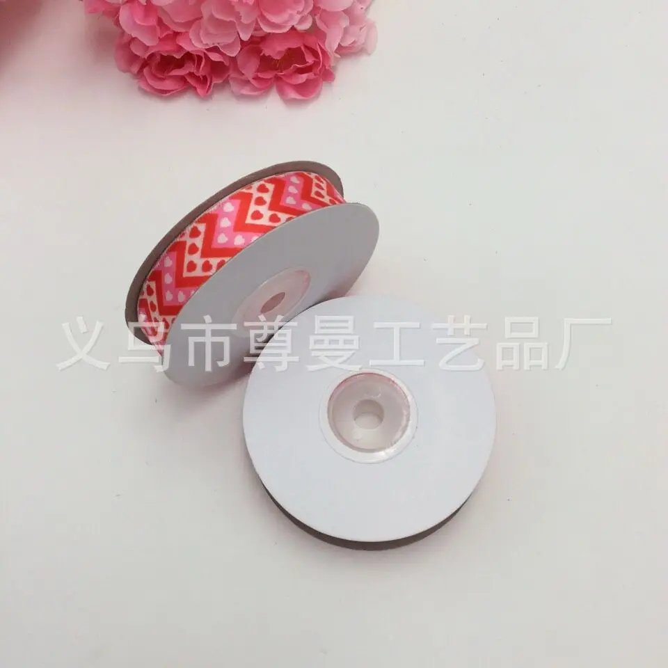 

Ribbon DIY Width 1.5cm*20 Yards Digital Printing Clothing Accessories Material Heat Sublimation Line Valentine Day Series Ribbon