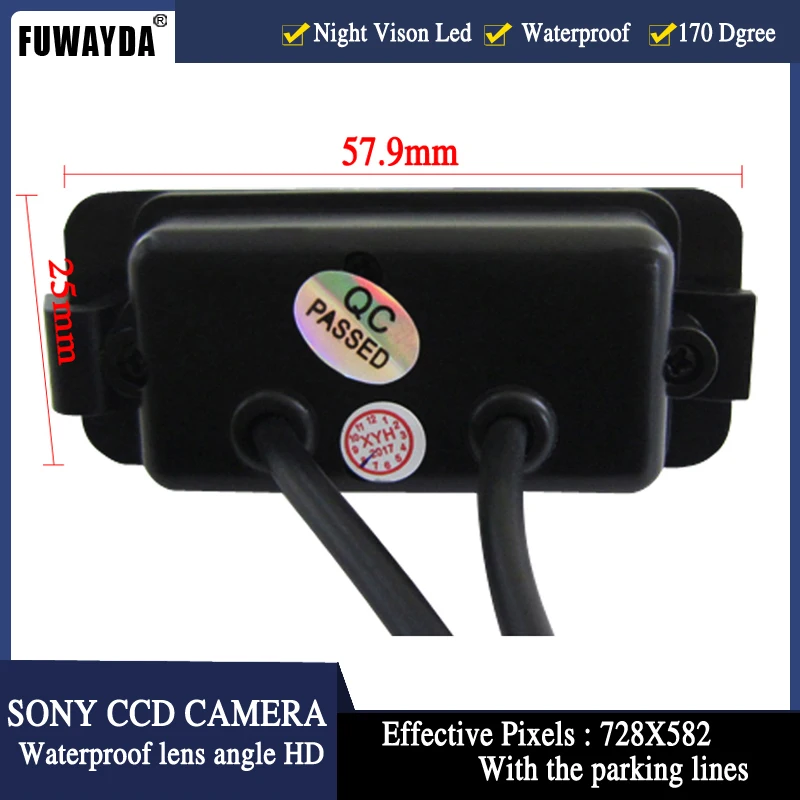 Проводная светодиодсветодиодный Водонепроницаемая камера FUWAYDA для автомобиля HD