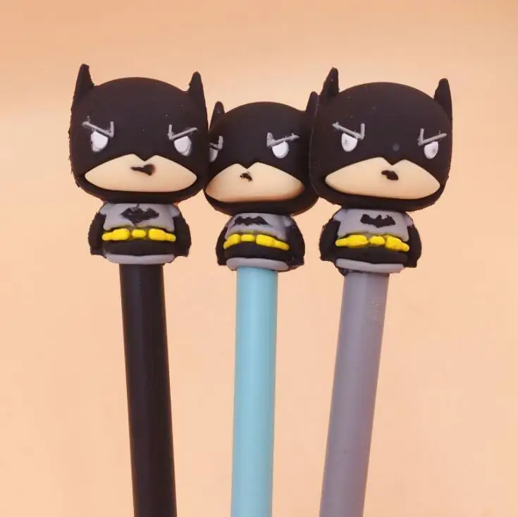 

36 Pcs/lot Novelty Super Hero Batman Gel Pen Ink Pen Promotional Gift Stationery School & Office Supply