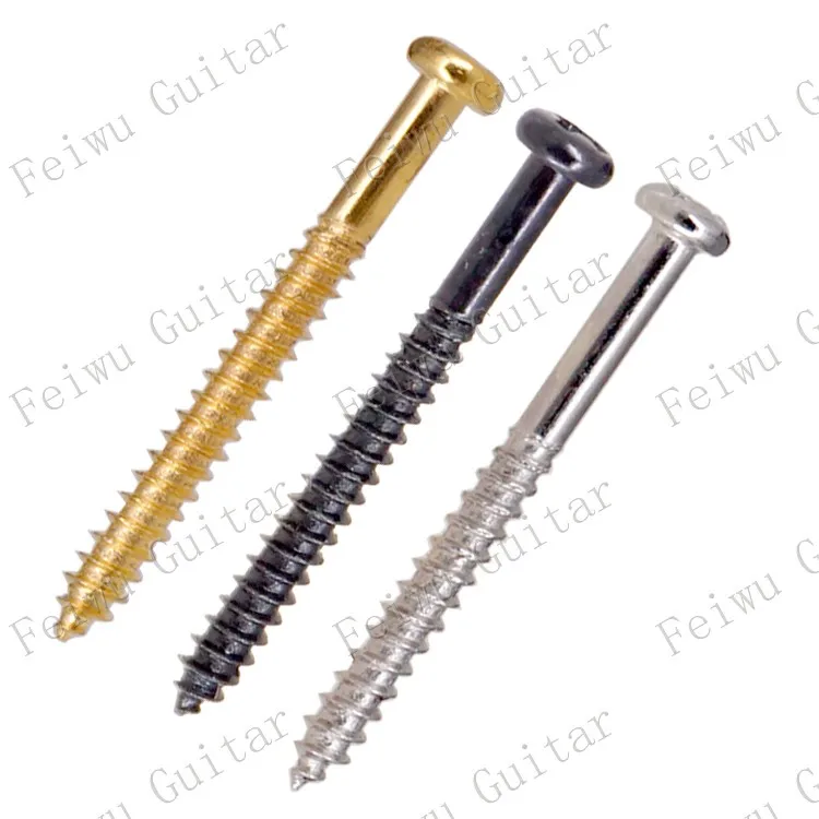 

12 Pcs M2.5*26mm Electric Bass Guitar Pickup Mounted Adjust Height Screws - 3 Colour for choose