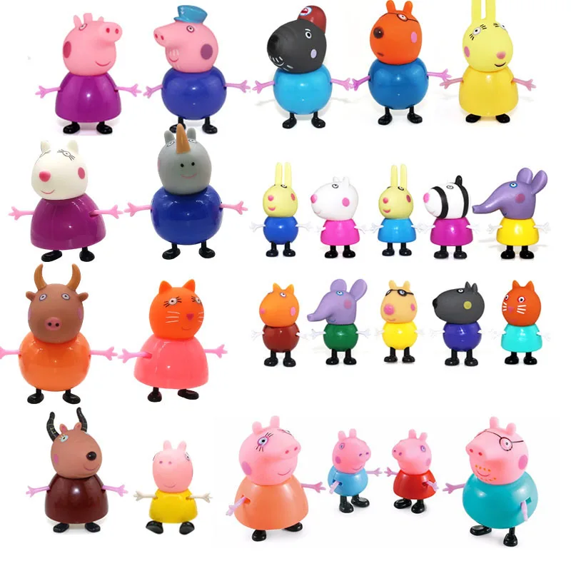 

Original Fashion Styles Peppa pig Family George Action Figure Various 25pcs Peppa Doll Model for Kid To