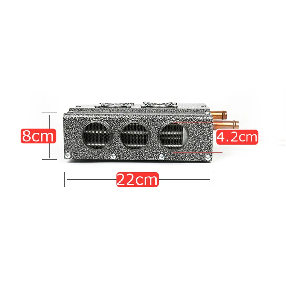 Универсальный DC12-24V, 6 портов, автомобильный обогреватель для грузовика, автомобильная сантехника, воздушный кондиционер с испарителем, прибор против запотевания стекол, двойной