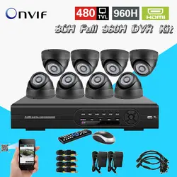 TEATE 8-КАНАЛЬНЫЙ Полный 960 H DVR Kit 8-КАНАЛЬНЫЙ Полный запись H.264 CCTV автономный DVR рекордер 8 шт. 480TVL ИК-камеры ночного видения CK-075