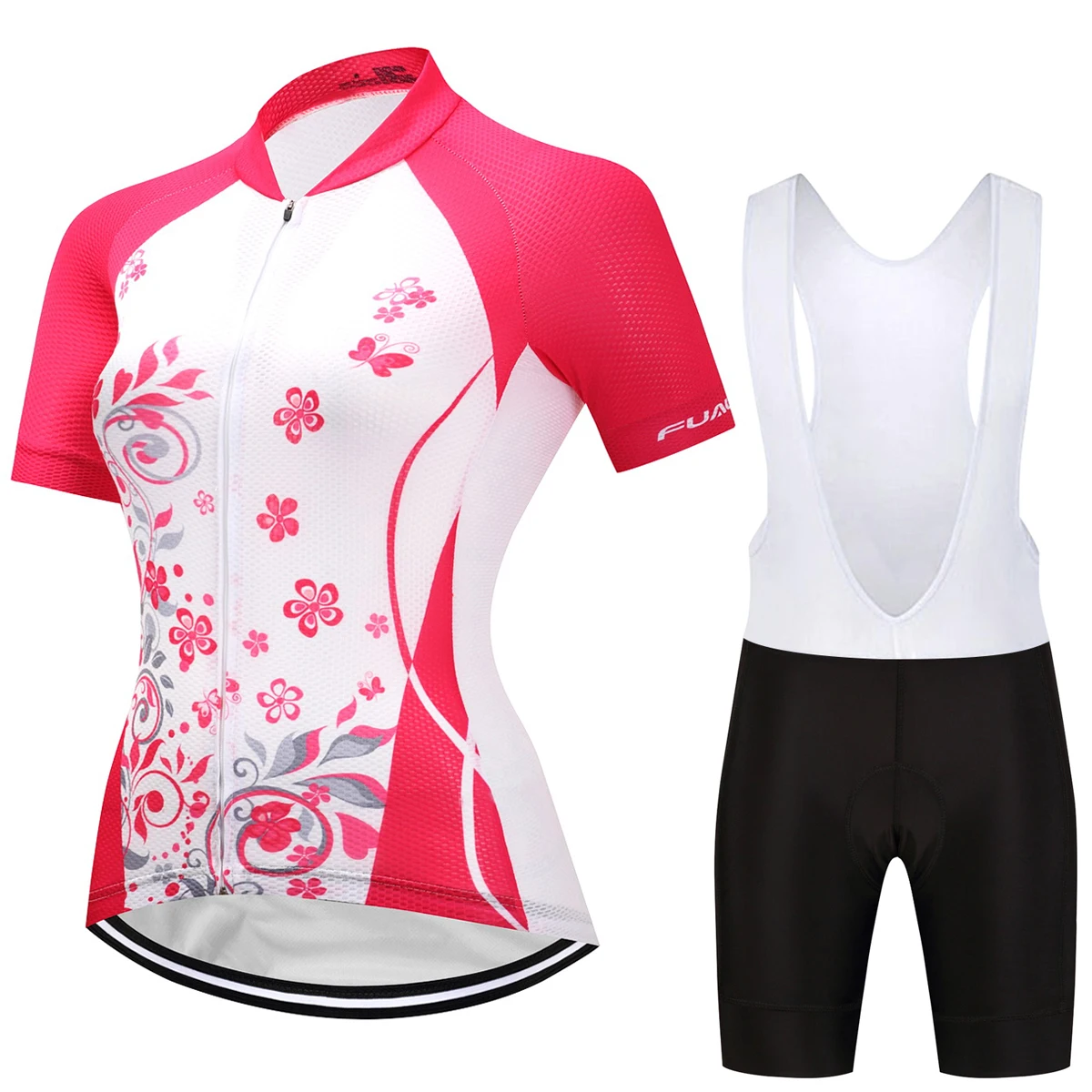 FUALRNY Summer Women Cycling Jersey Sets Short Breathable Cycling