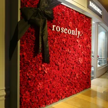 7.9ft x 7.9ft Red Wedding Flower Wall flower backdrop wedding background Decoration