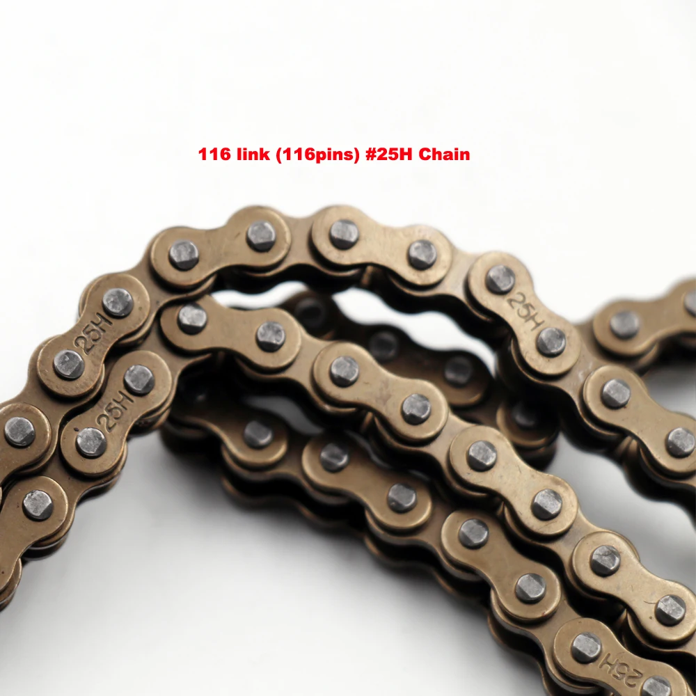 25H Chain 116 Link For 47 49cc Mini Dirt ATV Pocket Bike Mini Motoin