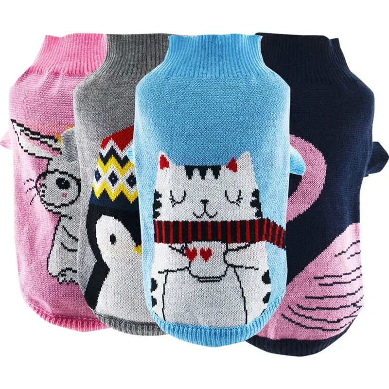 

NEW Autumn Pet Dog Sweater Knit Clothes Cute Pet Cat Jumper Coat Clothing for Small Pet Size XS S M L XL