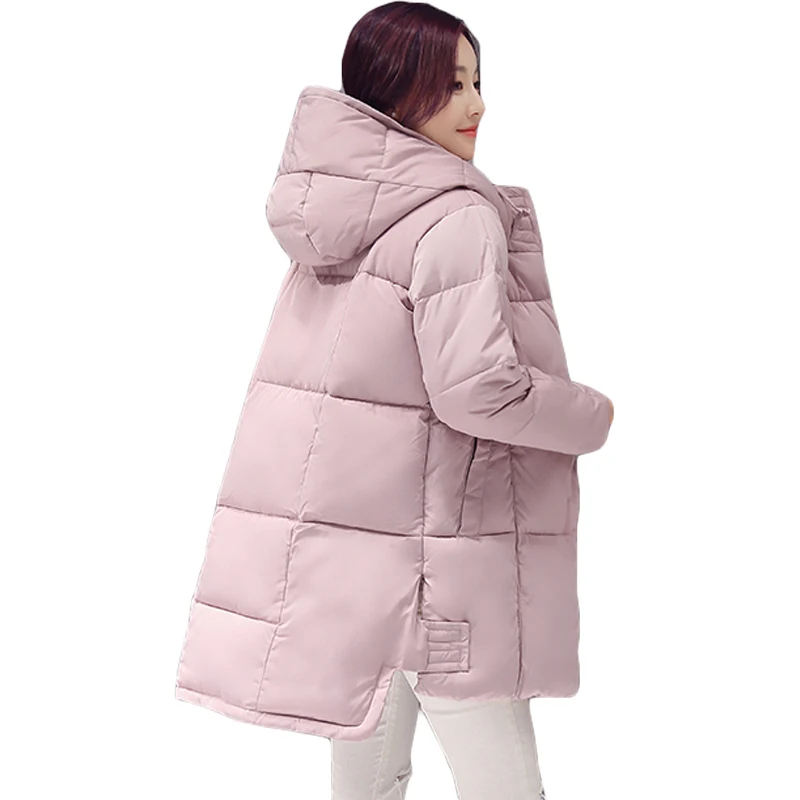 Capuche Noir À Hiver Outwear Xh963 Épaissir Noir Automne Gris Surdimensionné Chaud Manteau Occasionnel Lâche rose gris Rose Pardessus Parkas Femelle Femmes vert YaPEZFqg