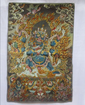 

Collectible Traditional Tibetan Buddhism in Nepal Thangka of Buddha paintings ,Big size Buddhism silk brocade painting p002645