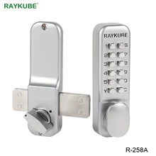 RAYKUBE цифровой пароль дверной замок механический всепогодный водонепроницаемый дверной замок цинковый сплав R-258A