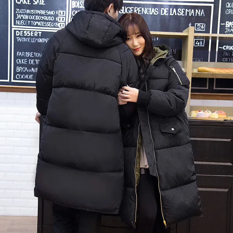 Warm Parka Oversized Coats Winter Jacket Women,Jaqueta Feminina,Men And Women Lovers Coats Plus Size Cotton Hooded Jacket C2415