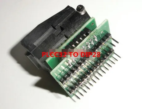 PLCC32 для DIP32 IC тестовый блок/адаптер/испытательный стенд/burn-в гнездо PLCC32 для DIP28