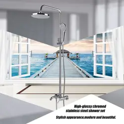 Ванная комната Осадки смеситель для душа набор настенный Dual Head ванной набор для душа ванна смеситель с ручной опрыскиватель дропшиппинг
