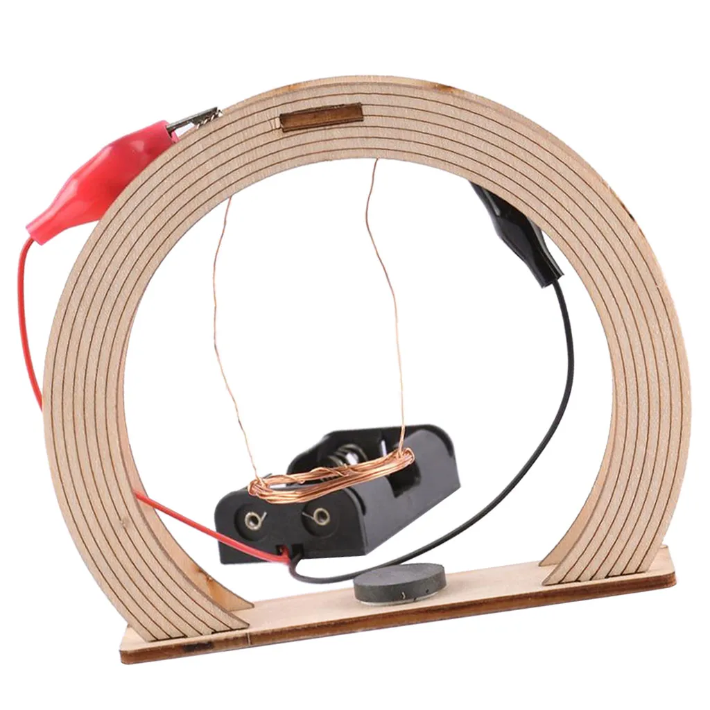 Wooden DIY Science Electromagnetic Swing Toy Experiment Kits for Children