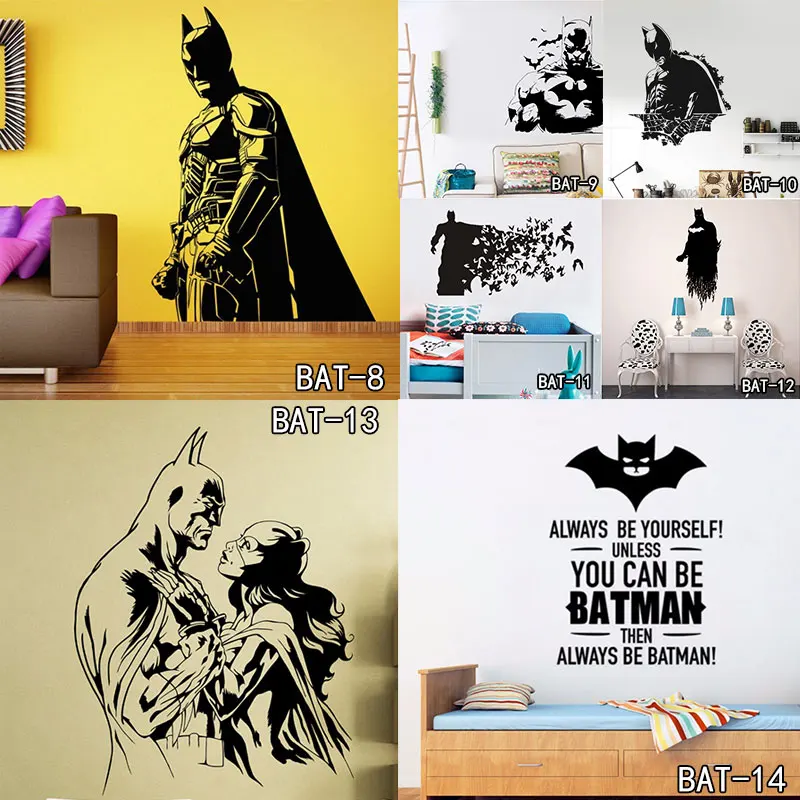 

New Super Batman Hero Vinyl Wall Art Sticker Poster Wallpaper Children Themed Room Decals Wall Stickers Boys and Kids Room