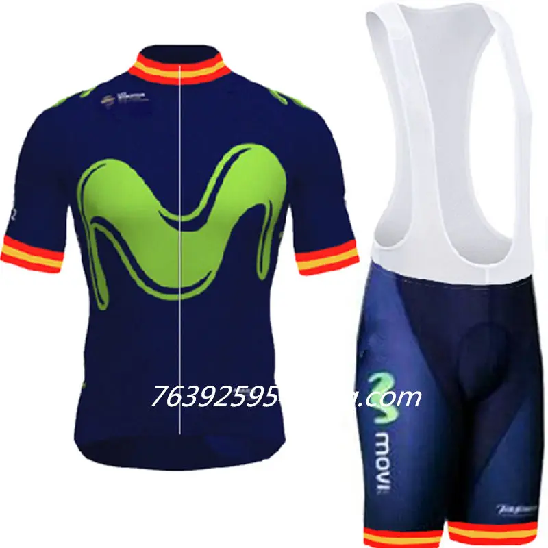 

2018 movistar racing team custom ciclismo ropa Cycling Equipment world champion Cycling Sets Triathlon Spain cycling clothing