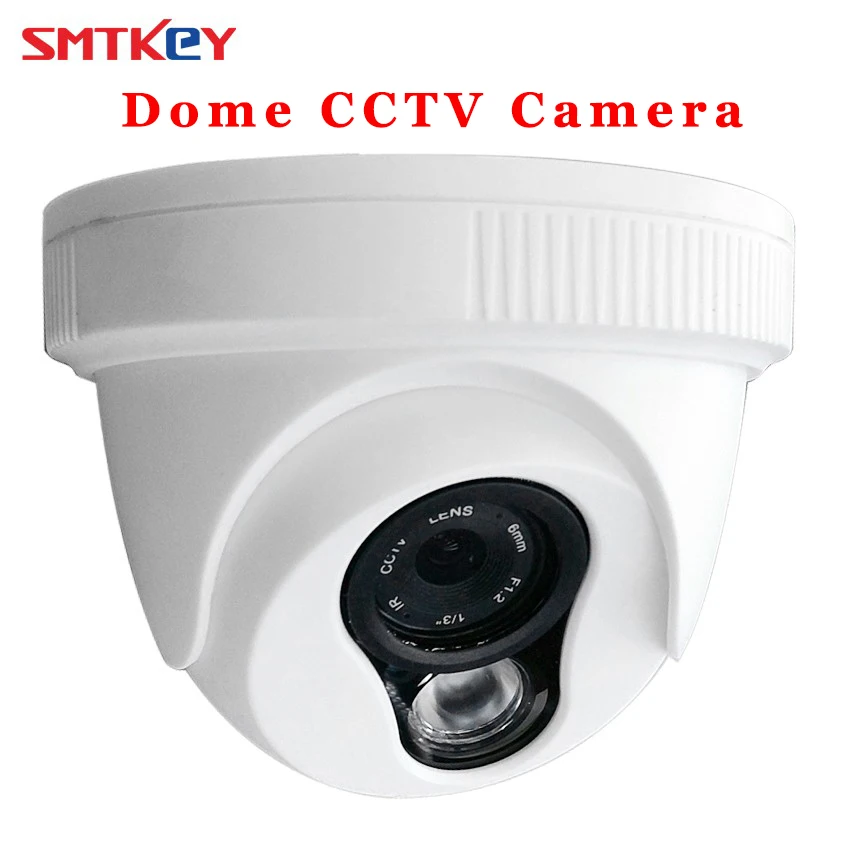 

High Resolution SMTKEY Indoor CMOS Real Dome CCTV Security Camera 800TVL 1000TVL 1200TVL Analog Camera