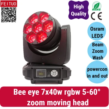 

4/lot led beam moving head 7x40w rgbw 4 in 1 LED Eye 7 Moving Head 7x40 Watt mit Zoomfunktion Disco Party Club DJ