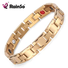 Лидер продаж мужские ювелирные изделия 4 здоровья элементов Нержавеющая сталь Мода Silver/Gold/черный магнитный браслет osb-1552g