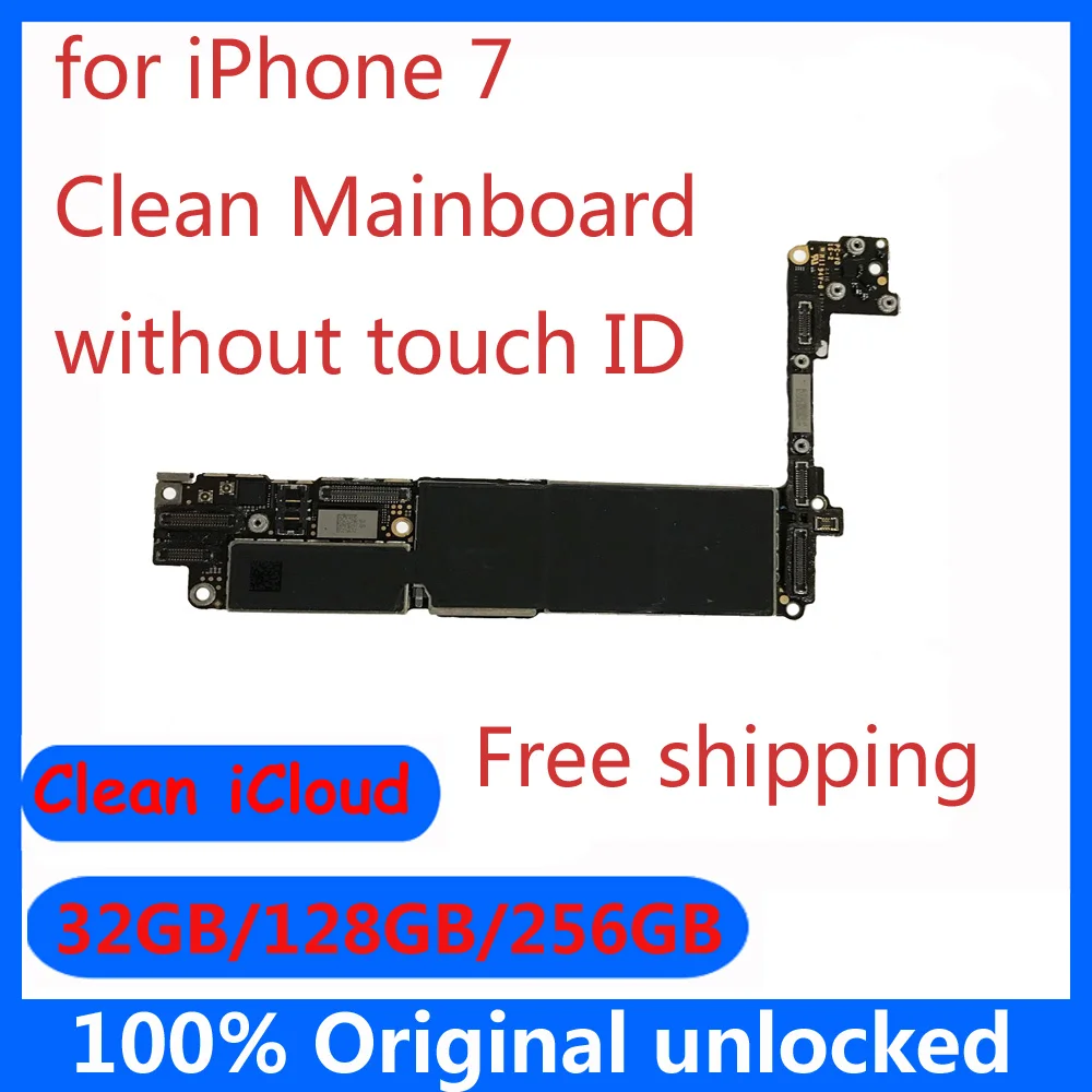 Материнская плата Clean icloud для iphone 7 32 ГБ 128 256 без Touch ID оригинальная