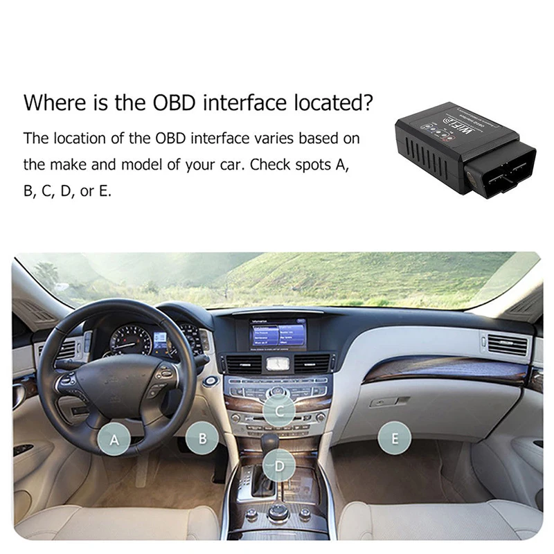 Wi-Fi OBDII ELM327 OBD2 Авто диагностический сканер совместим с iPhone, Android планшетный ПК Автомобильный диагностический считыватель кода сканирования