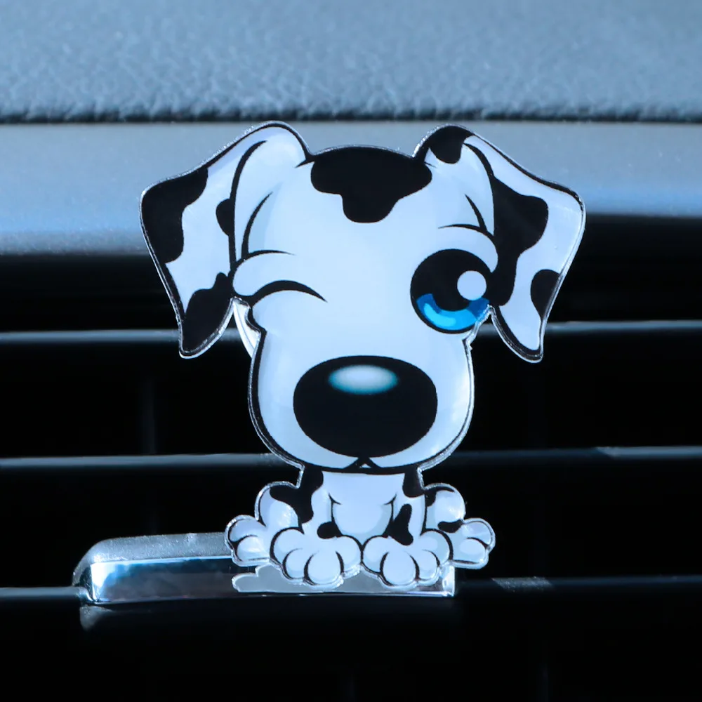 Автомобильный выход духи Кондиционер Выход клип освежитель воздуха Авто Декор автомобиля ОРНАМЕНТ симпатичная собака-щенок твердые духи