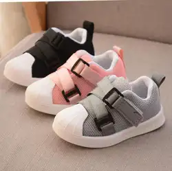 Новая весенне-осенняя модная обувь для мальчиков и девочек детские повседневные кроссовки для маленьких девочек сетчатая дышащая мягкая