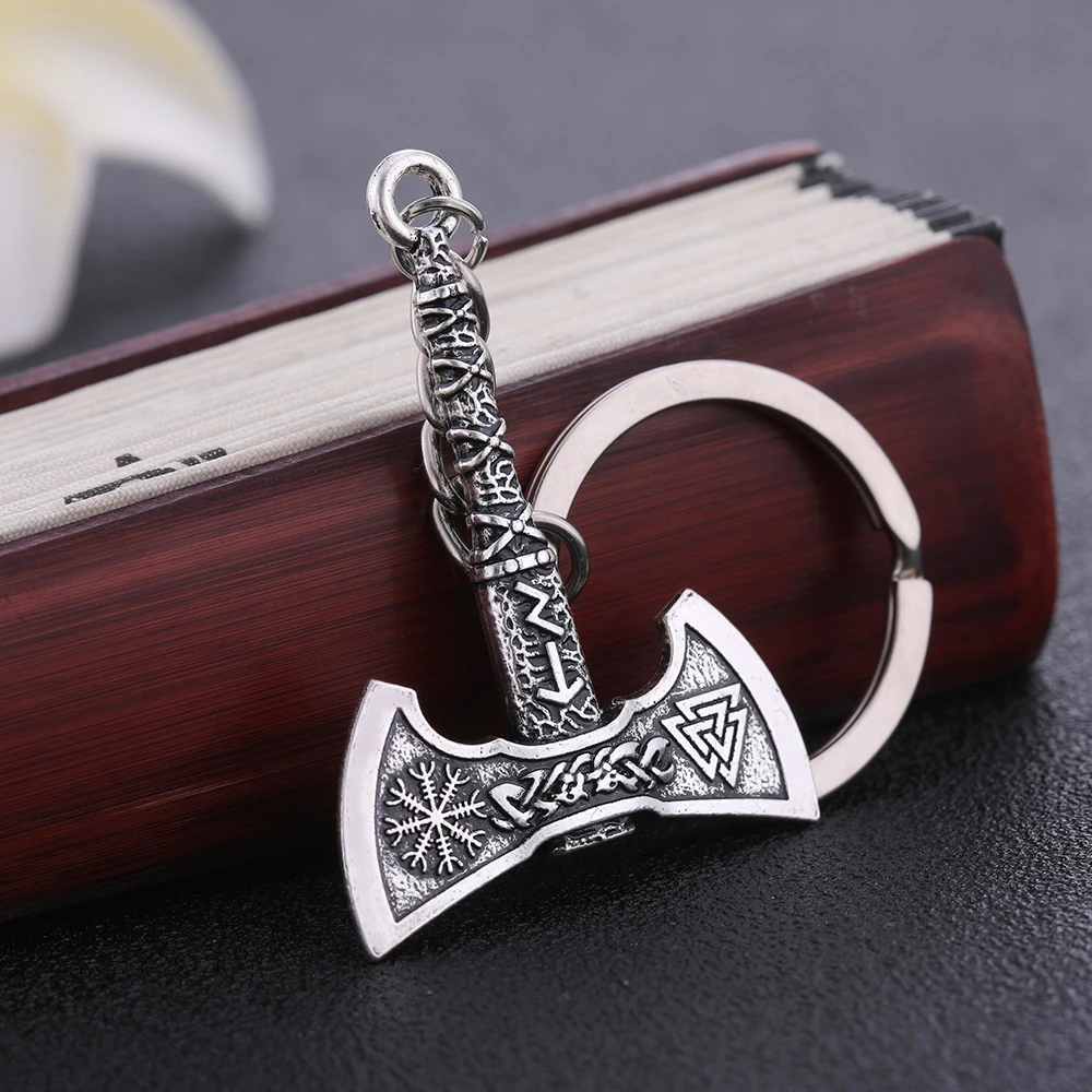 Skyrim талисман винтажный скандинавский Викинг Valknut Axe амулет подвеска в виде ключа