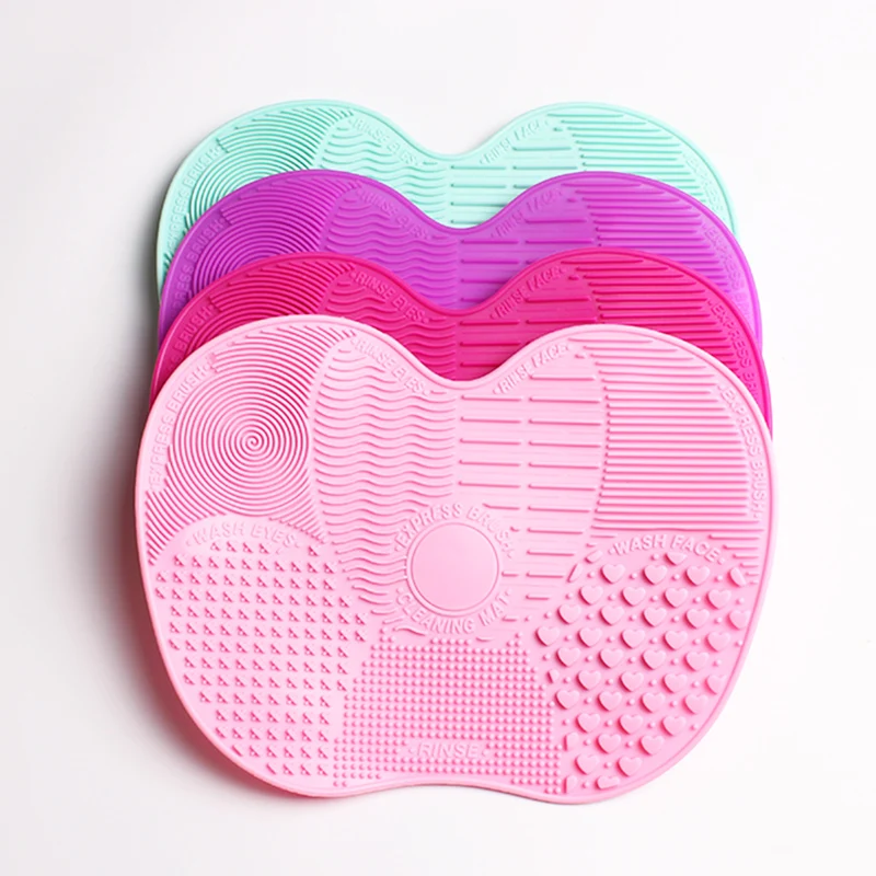 1pc Silicone Makeup Brush Cleaning Mat Washing Tools Hand Tool Pad Sucker Scrubber Board Washing Cosmetic Brush Cleaner Tool