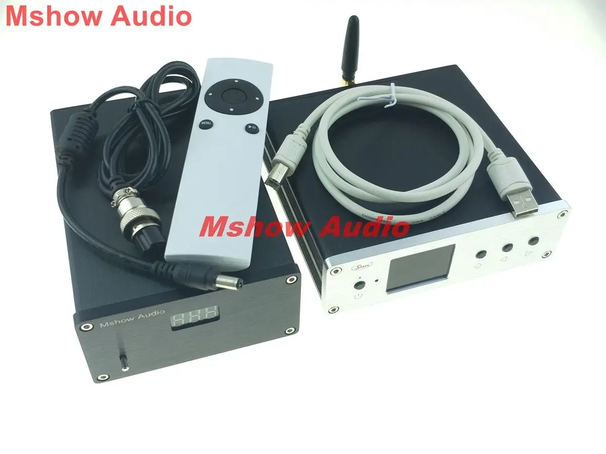 

Ustars Dual ES9038Q2M DAC Audio XU208 XMOS USB I2S DSD256 with Bluetooth + Linear Power supply